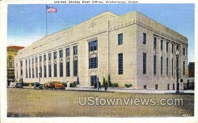 Post Office - Waterbury, Connecticut CT Postcard