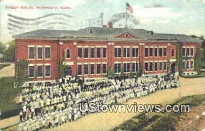 Driggs School - Waterbury, Connecticut CT Postcard