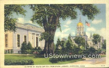 State Capitol, State Library - Hartford, Connecticut CT Postcard