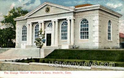 Maxwell Library - Rockville, Connecticut CT Postcard