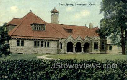 Library - Southport, Connecticut CT Postcard