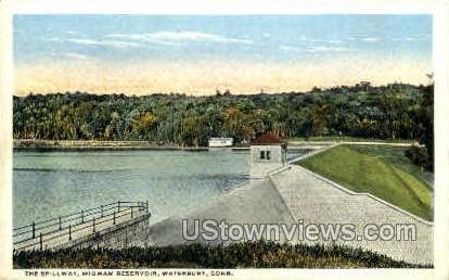 Wigwan Reservoir - Waterbury, Connecticut CT Postcard