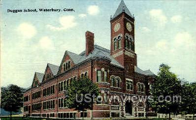 Duggan School - Waterbury, Connecticut CT Postcard
