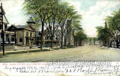 Main Street - Waterbury, Connecticut CT Postcard