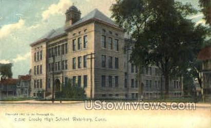 Crosby High School - Waterbury, Connecticut CT Postcard
