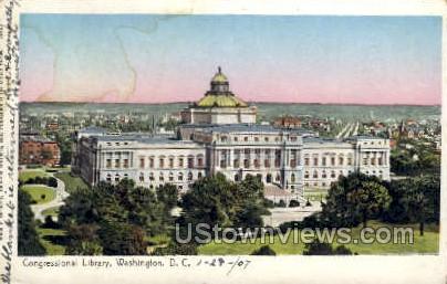 Congressional Library - District Of Columbia Postcards, District of Columbia DC Postcard