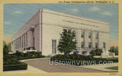 Folger Shakesperian Library - District Of Columbia Postcards, District of Columbia DC Postcard