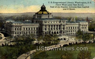 Congressional Library - District Of Columbia Postcards, District of Columbia DC Postcard