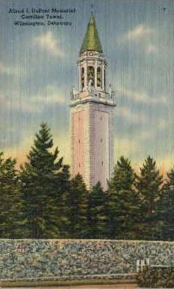 Carillon Tower - Wilmington, Delaware DE Postcard