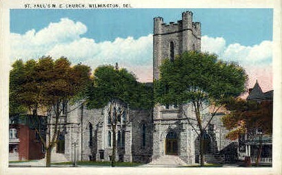 St. Paul's M. E. Church - Wilmington, Delaware DE Postcard
