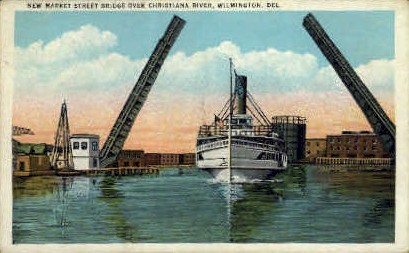 New Market Street Bridge - Wilmington, Delaware DE Postcard