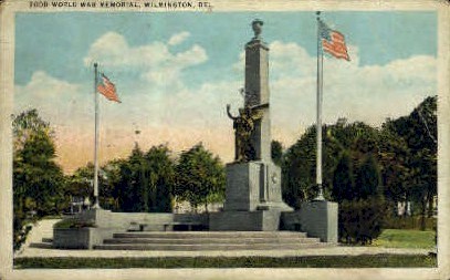 Todd World War Memorial - Wilmington, Delaware DE Postcard