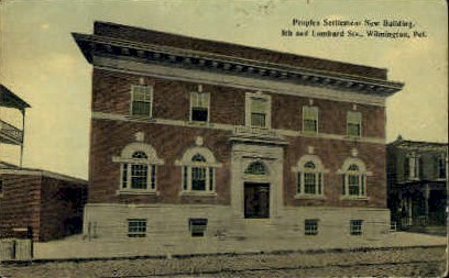 Peoples Settlement New Building - Wilmington, Delaware DE Postcard