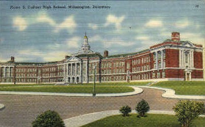 Pierre S. Du Pont High School - Wilmington, Delaware DE Postcard