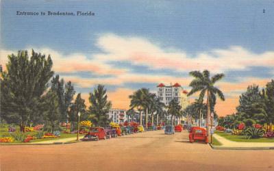Entrance to Bradenton Florida Postcard
