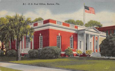 U.S. Post Office Bartow, Florida Postcard