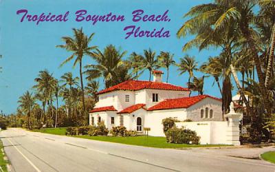 Ocean Boulevard in tropical Boyton Beach Boynton Beach, Florida Postcard