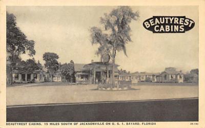Beautyrest Cabins Bayard, Florida Postcard