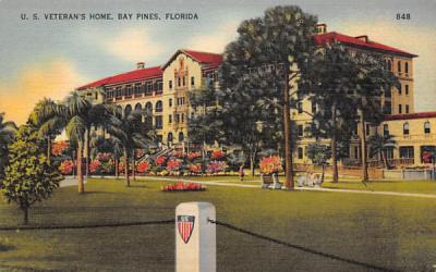 U. S. Veteran's Home Bay Pines, Florida Postcard