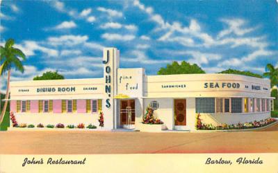 John's Restaurant Bartow, Florida Postcard