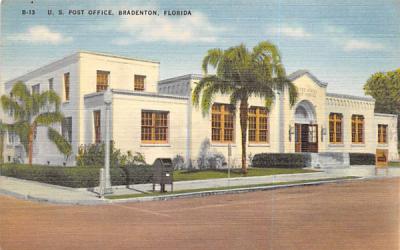 U. S. Post Office Bradenton, Florida Postcard