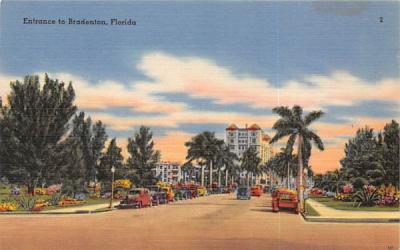 Entrance to Bradenton, FL, USA Florida Postcard