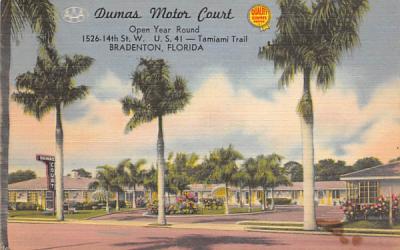 Dumas Motor Court Bradenton, Florida Postcard