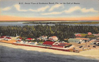 Aerial View of Bradenton Beach, FL, USA Florida Postcard