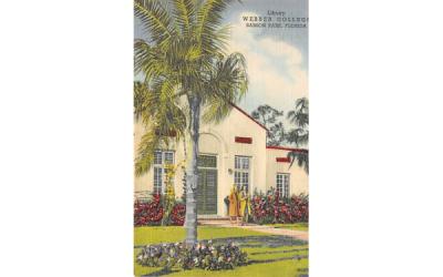 Library Webber College Babson Park, Florida Postcard