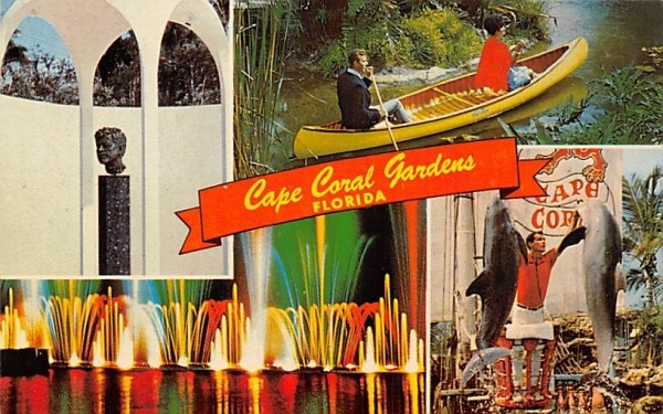 aka-Cape Coral Gardens FL. *Cape Coral 17-Florida *Postcard-"Rose Garden" 