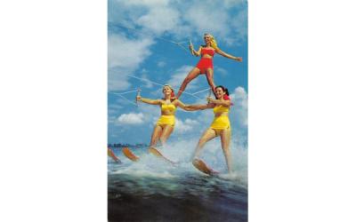 Water Skiing Cypress Gardens, Florida Postcard