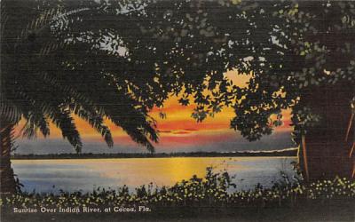 Sunrise Over Indian River Cocoa, Florida Postcard