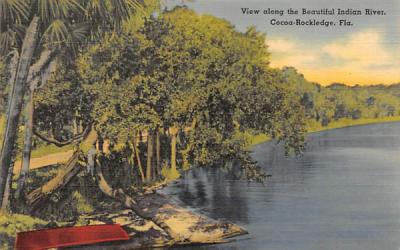 View along the Beautiful Indian River Cocoa Rockledge, Florida Postcard