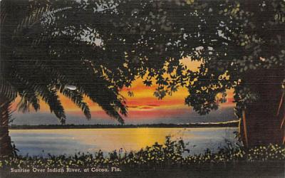 Sunrise Over Indian River Cocoa, Florida Postcard