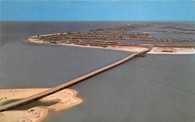 Looking north over the New Clearwater Pass Bridge Clearwater Beach, Florida Postcard