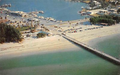 Clearwater Beach, showing fishing pier and Marina Florida Postcard
