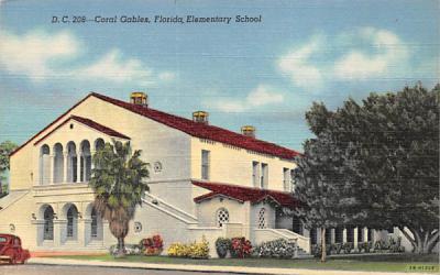 Elementary School Coral Gables, Florida Postcard
