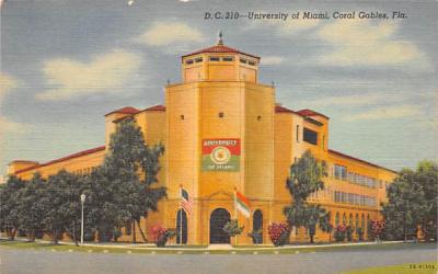 University of Miami Coral Gables, Florida Postcard