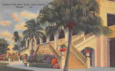 Tropical Park Race Track Coral Gables, Florida Postcard