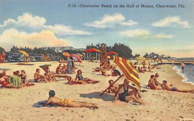 Clearwater Beach on the Gulf of Mexico Florida Postcard