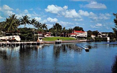 Coral Gables waterway Florida Postcard