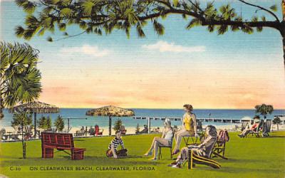 On Clearwater Beach Florida Postcard