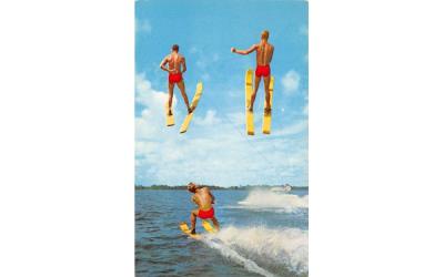 Skiing Through the Air with the Greatest of Ease Cypress Gardens, Florida Postcard