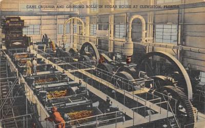 Cane Crusher and Grinding Rolls in Sugar House Clewiston, Florida Postcard