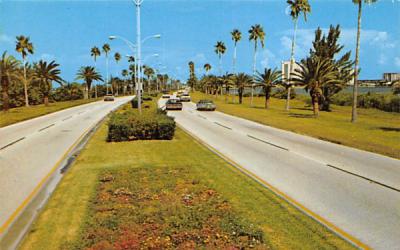Causeway connecting Clearwater to its beaches Florida Postcard