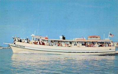 Rainbow Party Boat Clearwater Beach, Florida Postcard