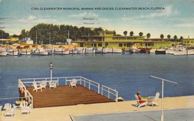 Clearwater Municipal Marina and Docks Clearwater Beach, Florida Postcard