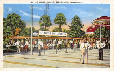 Playing Shuffleboard Clearwater, Florida Postcard