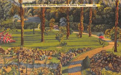 Rock Garden  Cypress Gardens, Florida Postcard