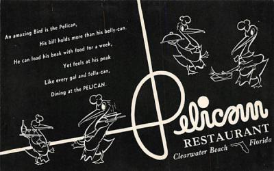 The Pelican Restaurant Clearwater Beach, Florida Postcard